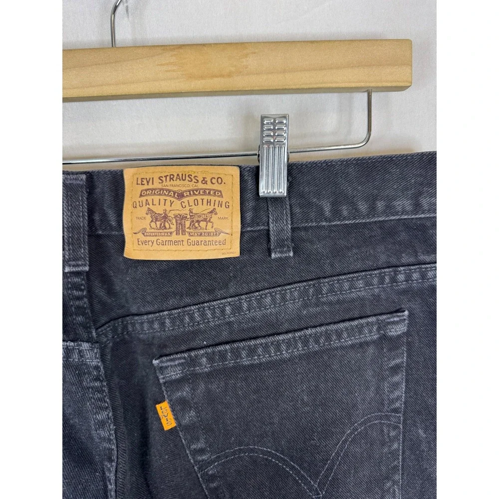 Vintage Levis 90s 506‎ Jeans Mens 38x32 Black Orange Tab Straight Denim Canada